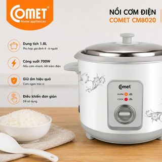 NỒI CƠM ĐIỆN NẮP RỜI COMET CM8020 - 1.8L (T4)