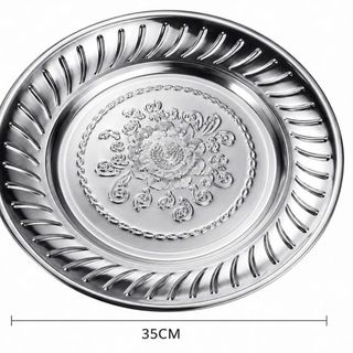 MÂM INOX TRÒN BÔNG XÉO 35cm (T120)