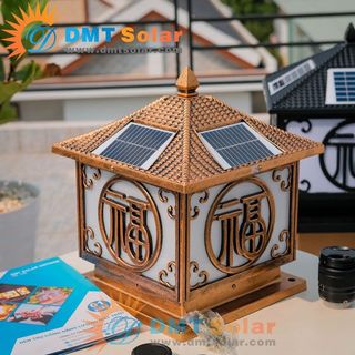 Đèn cổng rào 3 màu sáng, dùng remote 40x40 TC12L-4 [Remote - Giá rẻ] - DMT Solar