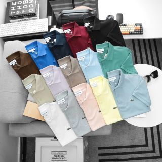 Áo thun polo nam basic.  Chất vải cá sấu pha thun co giãn nhẹ - đồng chất vải.