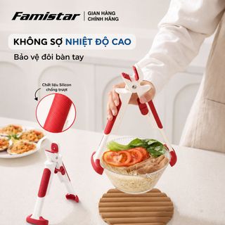 Kẹp Gắp Đồ Nóng 2 in 1 FAMISTAR, chất liệu Silicon chống trượt an toàn, gọn nhẹ tiện dụng, phân phối toàn quốc
