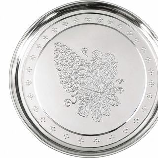 MÂM INOX TRÒN CHÙM NHO 45cm (T80)