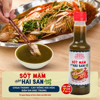 [Combo 3 chai 310g] Sốt Mắm Chấm Hải Sản Chua Cay Làng Chài Xưa Pha Sẵn 7 Loại Gia Vị