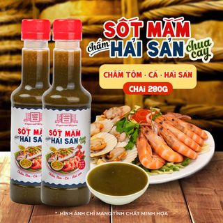 [Combo 3 chai 310g] Sốt Mắm Chấm Hải Sản Chua Cay Làng Chài Xưa Pha Sẵn 7 Loại Gia Vị