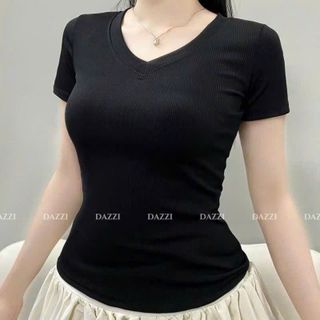 ÁO THUN CỔ TIM ÔM DÁNG | BASIC DỄ MẶC, DỄ BÁN _ A8