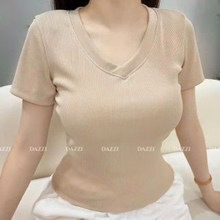 ÁO THUN CỔ TIM ÔM DÁNG | BASIC DỄ MẶC, DỄ BÁN _ A8