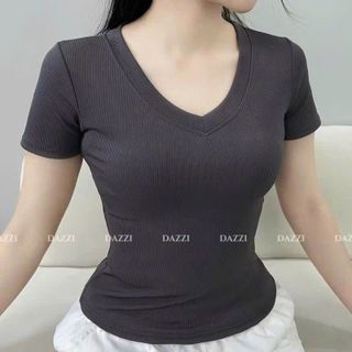 ÁO THUN CỔ TIM ÔM DÁNG | BASIC DỄ MẶC, DỄ BÁN _ A8