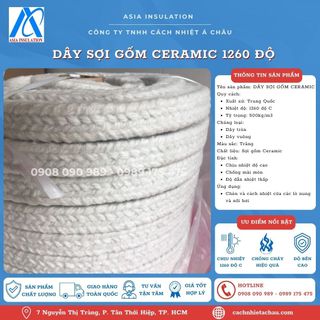 Dây sợi gốm Ceramic vuông 25*25mm