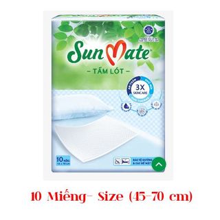 Tấm Lót Sunmate size M10 ( 45 - 70cm)  Bao 12 gói x 10 miếng