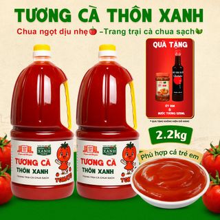 [Tặng Ớt rim và nước tương 525ml] Combo 2 Tương cà Làng Chài Xưa 2.2Kg - Trang trại cà chua sạch
