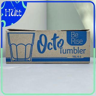 Hộp 6 Ly Thủy Tinh Ngấn Cạnh Uống Trà, Cà Phê 270ML Nhập Khẩu Indonesia (BeRise TSL-9.5)