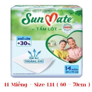 Tấm Lót Sunmate size L14 ( 60 - 70cm) Bao 12 gói x 14 miếng