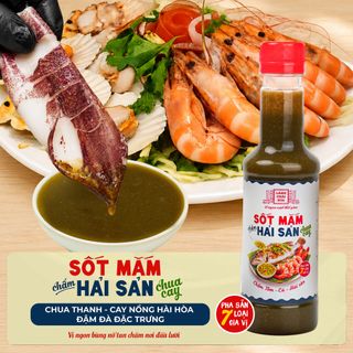 [Chai 310g] Sốt Mắm Chấm Hải Sản Chua Cay Làng Chài Xưa Pha Sẵn 7 Loại Gia Vị