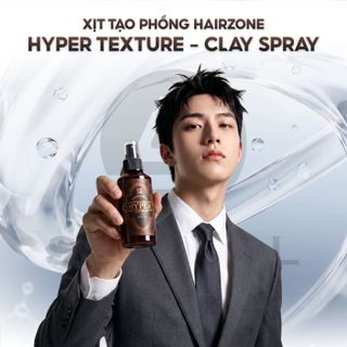 Xịt tạo phồng Hair Zone Hyper Texture 155ml chính hãng - Pre Styling tạo phồng, hỗ trợ giữ nếp, giảm bết dầu