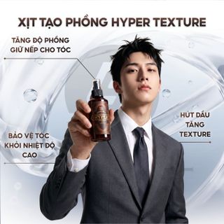Xịt tạo phồng Hair Zone Hyper Texture 155ml chính hãng - Pre Styling tạo phồng, hỗ trợ giữ nếp, giảm bết dầu