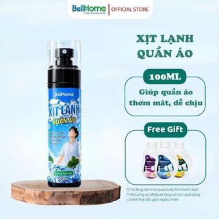 XỊT LẠNH QUẦN ÁO BELLHOME 100ML - LÀM MÁT QUẦN ÁO NHANH CHÓNG, KHỬ MÙI HIỆU QUẢ CHO MÙA HÈ