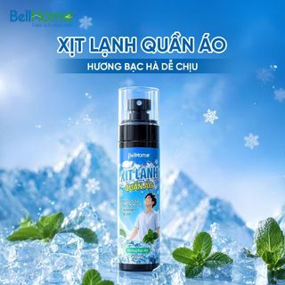 XỊT LẠNH QUẦN ÁO BELLHOME 100ML - LÀM MÁT QUẦN ÁO NHANH CHÓNG, KHỬ MÙI HIỆU QUẢ CHO MÙA HÈ