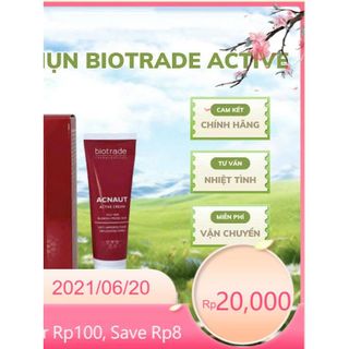 (CHÍNH HÃNG) Kem bôi mụn Biotrade Active Cream chuyên dành cho các làn da bị mụn viêm, mụn đầu đen ( 15ml)