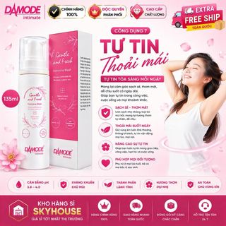 Dung dịch vệ sinh phụ nữ GENTLE FRESH độc quyền DAMODE chai 135ml dung dịch vệ sinh phụ nữ tốt nhất chính hãng Hàn Quốc