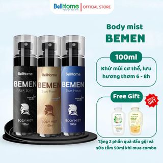 Body mist Bellhome Bemen Dark Spirit No19 100ml hương gỗ phương đông nam tính lưu hương lâu