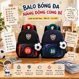 BALO MẦM NON A8909 – Bé Trai Nhìn Là Thích, Phối Bóng Đá Cực Ngầu!