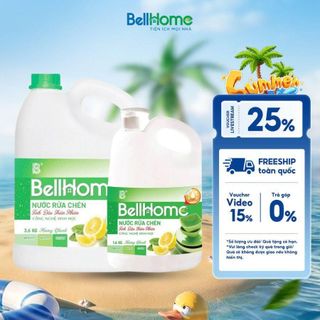 Nước rửa chén BellHome Công nghệ sinh học - An toàn, Khử mùi hiệu quả, Tiết kiệm và Bảo vệ da tay