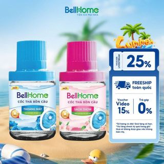 Cốc thả bồn cầu Bellhome Công nghệ sinh học, Làm sạch tự động, xanh thoáng mát, Lưu hương 90 ngày