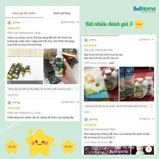 Xịt xả vải BellHome - Khử mùi quần áo, Thơm lâu, An toàn cho da và Bảo vệ sợi vải