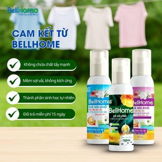 Xịt xả vải BellHome - Khử mùi quần áo, Thơm lâu, An toàn cho da và Bảo vệ sợi vải