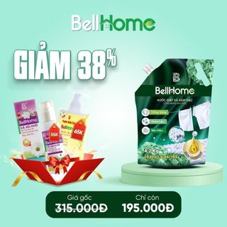 Nước giặt xả công nghệ sinh học Bellhome 4,2KG - Lưu hương lâu, Quần áo sạch thơm, mềm sợi vải
