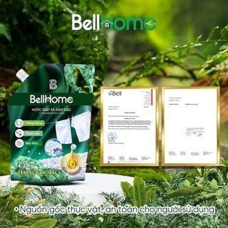 Nước giặt xả công nghệ sinh học Bellhome 4,2KG - Lưu hương lâu, Quần áo sạch thơm, mềm sợi vải