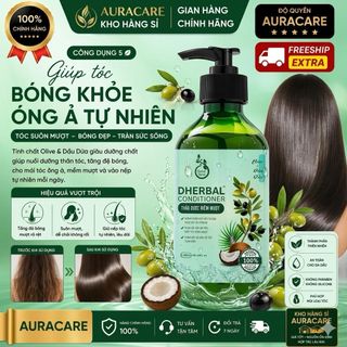 Chính Hãng - Dầu Xả Thảo Dược Tinh Chất Oliu Dầu Dừa Giúp Mềm Mượt Tóc Dherbal Chai 300ml