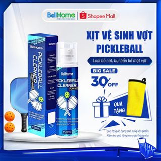 Xịt vệ sinh vợt Pickleball BellHome 150ml, Khử mùi, Kháng khuẩn, Làm sạch nhanh, Bảo vệ vợt bền đẹp