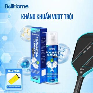 Xịt vệ sinh vợt Pickleball BellHome 150ml, Khử mùi, Kháng khuẩn, Làm sạch nhanh, Bảo vệ vợt bền đẹp