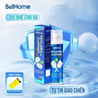 Xịt vệ sinh vợt Pickleball BellHome 150ml, Khử mùi, Kháng khuẩn, Làm sạch nhanh, Bảo vệ vợt bền đẹp