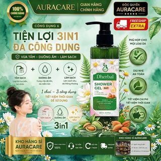 Sữa tắm trắng da 3in1 thiên nhiên độc quyền DHERBAL chai 250ml sữa tắm dưỡng ẩm thơm lâu chính hãng
