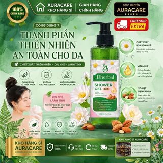 Sữa tắm trắng da 3in1 thiên nhiên độc quyền DHERBAL chai 250ml sữa tắm dưỡng ẩm thơm lâu chính hãng