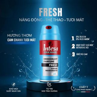 Xịt Khử Mùi Hương Nước Hoa Intesa – Ngăn Mùi 24h, Lưu Hương Bền Lâu – 150ml – Nhập Khẩu Ý