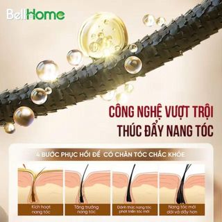 Combo gội xả thảo mộc Gừng Sả BellHome 500ml, Giảm gãy rụng, tóc chắc khỏe, mềm mượt, sạch gàu