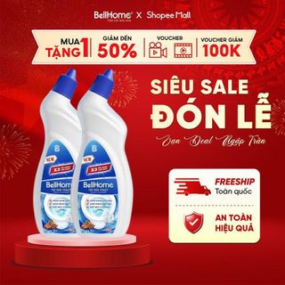 Tẩy bồn cầu hương quế Công nghệ sinh học Bellhome 1kg - Đánh bay vết bẩn Khử mùi an toàn hiệu quả
