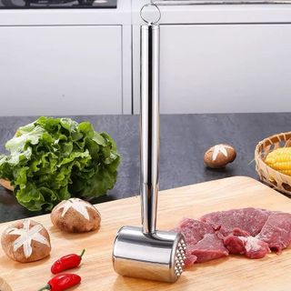Búa đập thịt hai đầu inox 304-Búa đa năng tiện lợi
