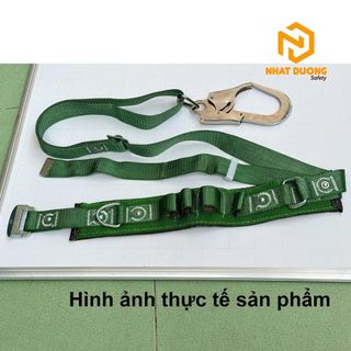 Dây đai an toàn lao động 1 móc thép lớn D08, dây bảo hộ lao động, dây an toàn rơi ngã trên cao