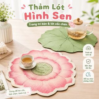 Thảm Lót Ly Cốc Hình Hoa Sen Siêu Thấm Hút Thảm Lót Bàn Trà Tảo Cát Decor