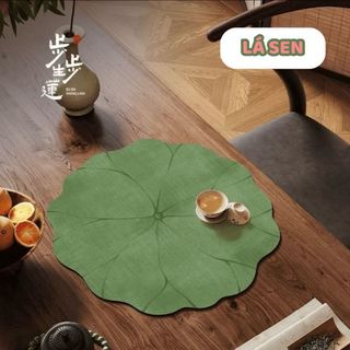 Thảm Lót Ly Cốc Hình Hoa Sen Siêu Thấm Hút Thảm Lót Bàn Trà Tảo Cát Decor