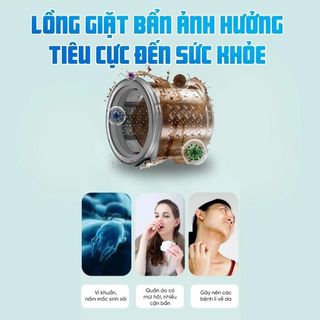 Bột tẩy lồng máy giặt BellHome 350g Sạch cặn diệt khuẩn khử mùi với công nghệ sinh học nano bạc vàng