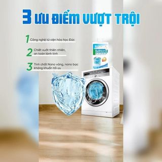 Bột tẩy lồng máy giặt BellHome 350g Sạch cặn diệt khuẩn khử mùi với công nghệ sinh học nano bạc vàng