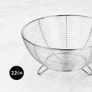 RỔ INOX ĐỰNG TRÁI CÂY 22cm (T120)