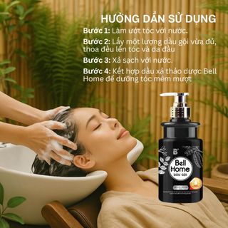Dầu Gội Thảo Dược BellHome 500ml, Giúp sạch gàu, nuôi dưỡng tóc chắc khỏe, ngăn rụng tóc