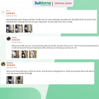 Dầu Gội Thảo Dược BellHome 500ml, Giúp sạch gàu, nuôi dưỡng tóc chắc khỏe, ngăn rụng tóc