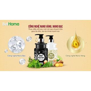 Dầu Gội, Dầu Xả Thảo Dược BellHome 500ml - Giảm Ngứa, Sạch Gàu, Tóc Bóng Mượt